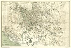 Map Showing the Growth of Paris from Its Earliest Origins to the Latest Projects Under Napoleon III-Felix Benoist-Photographic Print