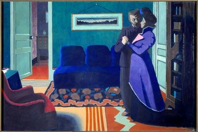 The Visit Painting by Felix Vallotton (1865-1925) (Ec.Suiss) 1899