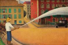 The Sprinkler (L'arroseur). Ca. 1925-Félix Elie Tobeen-Framed Giclee Print