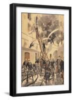 Felix Faure with the Firemen, from "Le Petit Journal", 20th February 1898-Fortuné Louis Méaulle-Framed Giclee Print