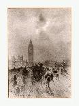 Retour Des Champs-Elysees, C1870-1900-Felix Hilaire Buhot-Mounted Giclee Print