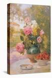 Elegant Woman in a Rose Garden-Felix Hippolyte-lucas-Framed Stretched Canvas