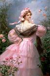 Elegant Woman in a Rose Garden-Felix Hippolyte-lucas-Mounted Giclee Print