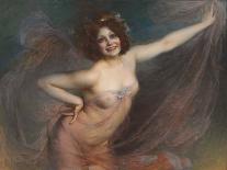 Portrait of Loie Fuller (Oil on Canvas)-Felix Hippolyte-lucas-Giclee Print