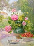 Still Life of Roses and Strawberries-Felix Hippolyte-lucas-Stretched Canvas