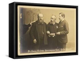 Felix Josef Mottl Austrian Composer and Conductor with Colleagues Richter and Levi-null-Framed Stretched Canvas