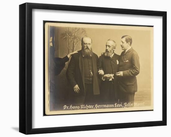Felix Josef Mottl Austrian Composer and Conductor with Colleagues Richter and Levi-null-Framed Photographic Print