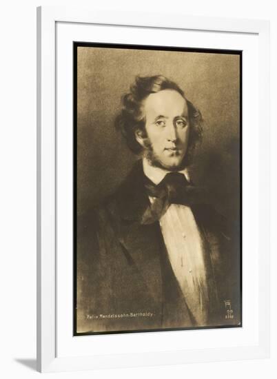 Felix Mendelssohn the German Composer-null-Framed Art Print