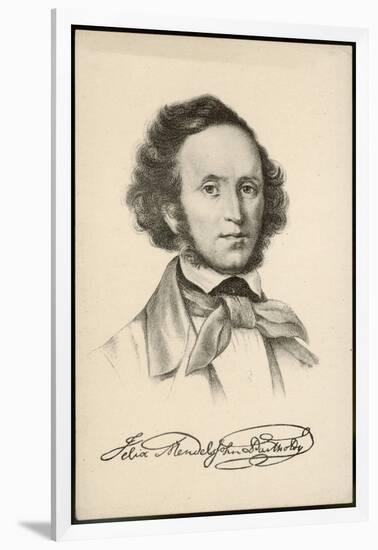 Felix Mendelssohn the German Composer-null-Framed Art Print