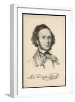 Felix Mendelssohn the German Composer-null-Framed Art Print