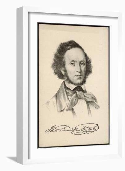 Felix Mendelssohn the German Composer-null-Framed Art Print