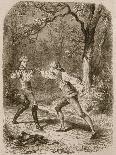 Comment deux amis deviennent ennemis (Duel between Philippe de Taverney and Charny)-Félix Philippoteaux-Mounted Giclee Print