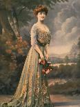 Woman modeling embroidered skirt designed by Lachartroulle-Felix-Photographic Print