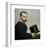 Felix Vallotton Holding his Hat-Félix Vallotton-Framed Giclee Print