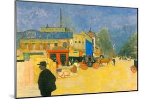 Felix Vallotton The Place Clichy in Paris Art Print Poster-null-Mounted Poster