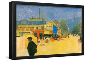 Felix Vallotton The Place Clichy in Paris Art Print Poster-null-Framed Poster