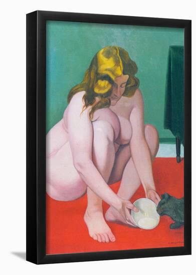 Felix Vallotton Woman with Cat Art Print Poster-null-Framed Poster