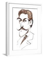Felix Weingartner, Austrian conductor and composer,, caricature-Neale Osborne-Framed Giclee Print