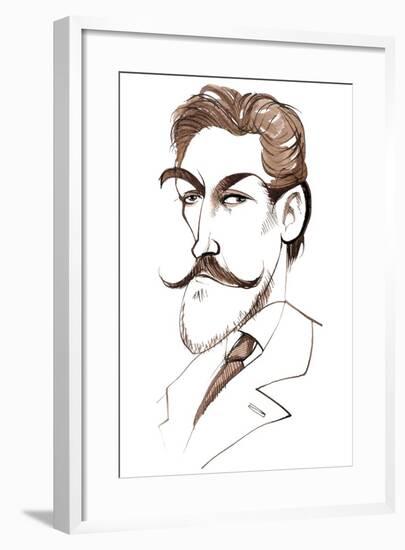 Felix Weingartner, Austrian conductor and composer,, caricature-Neale Osborne-Framed Giclee Print