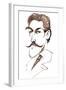 Felix Weingartner, Austrian conductor and composer,, caricature-Neale Osborne-Framed Giclee Print