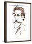 Felix Weingartner, Austrian conductor and composer,, caricature-Neale Osborne-Framed Giclee Print