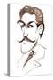 Felix Weingartner, Austrian conductor and composer,, caricature-Neale Osborne-Stretched Canvas