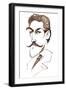 Felix Weingartner, Austrian conductor and composer,, caricature-Neale Osborne-Framed Giclee Print