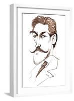 Felix Weingartner, Austrian conductor and composer,, caricature-Neale Osborne-Framed Giclee Print