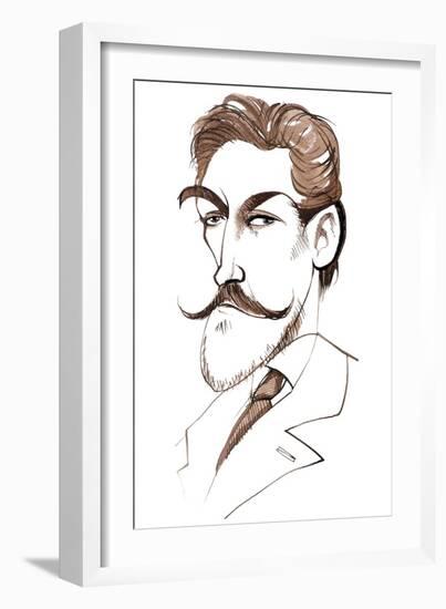 Felix Weingartner, Austrian conductor and composer,, caricature-Neale Osborne-Framed Giclee Print