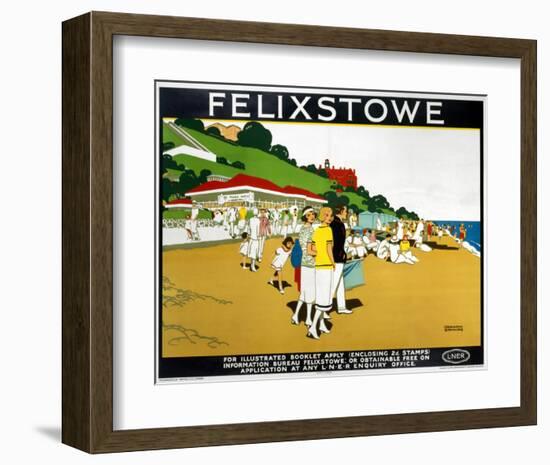 Felixstowe Beach and Promenade-null-Framed Art Print