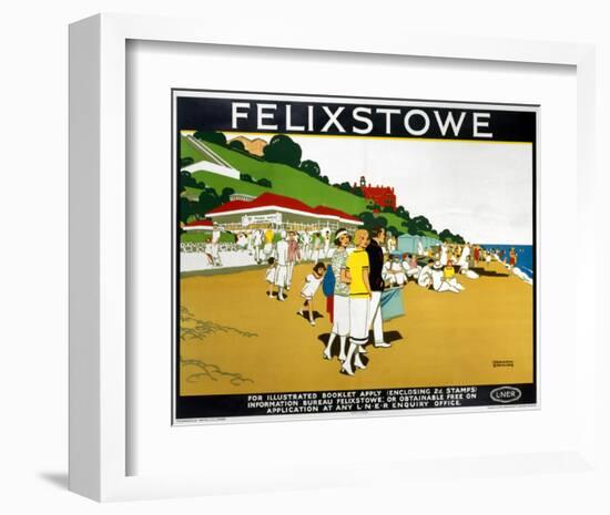 Felixstowe Beach and Promenade-null-Framed Art Print