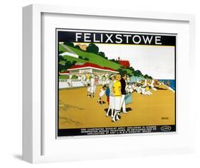 Felixstowe Beach and Promenade-null-Framed Art Print