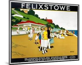 Felixstowe Beach and Promenade-null-Mounted Art Print