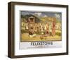 Felixstowe Punch and Judy Beach-null-Framed Art Print