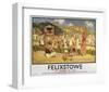 Felixstowe Punch and Judy Beach-null-Framed Art Print