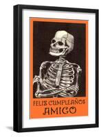 Feliz Cumpleanos, Skeleton-null-Framed Art Print