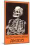 Feliz Cumpleanos, Skeleton-null-Mounted Art Print