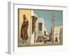 Fellah and a Cairo Street-null-Framed Giclee Print