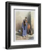 Fellah Woman and Child, Illustration from The Valley of the Nile, Engraved by Charles Bour-Achille-Constant-Théodore-Émile Prisse d'Avennes-Framed Giclee Print