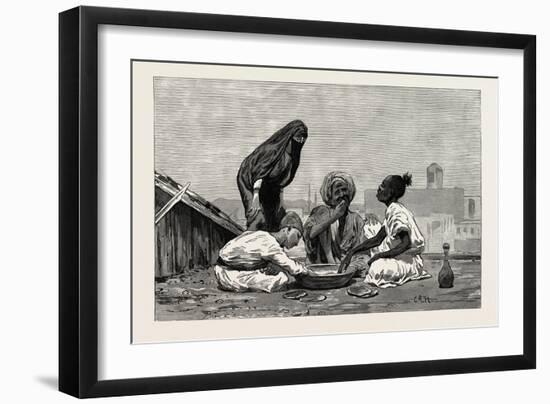 Fellaheen at Meals, Egypt, 1879-null-Framed Giclee Print