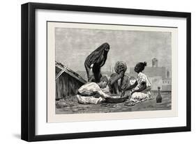 Fellaheen at Meals, Egypt, 1879-null-Framed Giclee Print