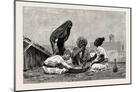 Fellaheen at Meals, Egypt, 1879-null-Mounted Giclee Print