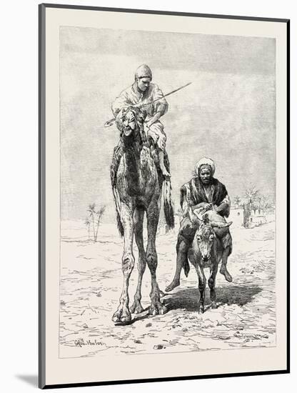 Fellaheen Riding to Market, Egypt, 1879-null-Mounted Giclee Print