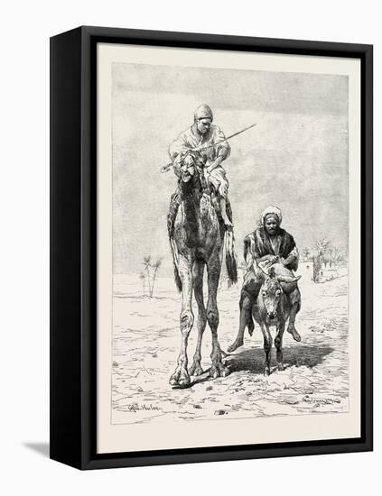 Fellaheen Riding to Market, Egypt, 1879-null-Framed Stretched Canvas