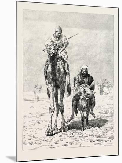 Fellaheen Riding to Market, Egypt, 1879-null-Mounted Giclee Print