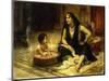 Fellahin and Child, The Bath-Frederick Arthur Bridgman-Mounted Giclee Print