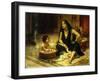 Fellahin and Child, The Bath-Frederick Arthur Bridgman-Framed Giclee Print