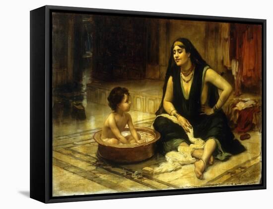 Fellahin and Child-Frederick Arthur Bridgman-Framed Stretched Canvas