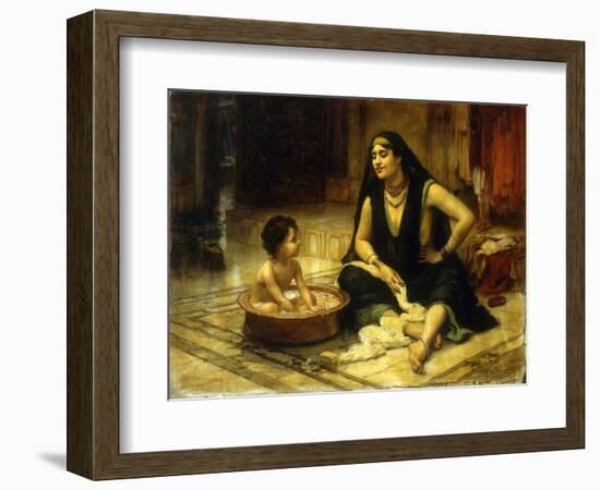 Fellahin and Child-Frederick Arthur Bridgman-Framed Giclee Print