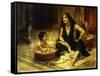 Fellahin and Child-Frederick Arthur Bridgman-Framed Stretched Canvas